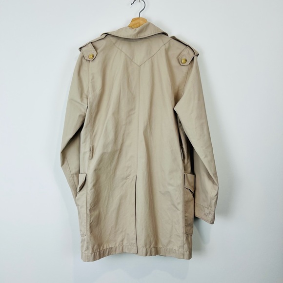 Max Mara Rainwear Beige Shower Proof Modern Tailored Pocket Jacket UK 12 - Picture 11 of 15
